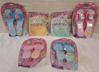 6 New Sweet Princess Toys | Includes 2 Toy Crowns & 4 Pairs Toy Scandels | Biggest Package Measures- 9.8" X 6" approx.