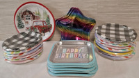 22 New Assorted Paper Party Plate Sets | 8 Plates per Set