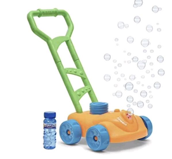 New in Box | Fubbles No Spill Motorized Bubble Mower Toy | 4fl oz (118ml) Bubbles | Box Measurements- 11" X 10.6"