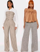 2 New Size XL / LG Women's Fashion Nova Jumpsuit & Pinstripe Pant Set Retail Value $168