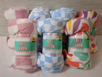 7 New Soft Throw Blankets 50x60 Inches