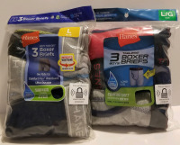 6 new pair of Hanes boy's size large tagless boxer briefs
