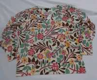 New with Tags Talbots Pullover in a Floral Stitch Print Size XL P