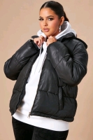 New Size XL Women's FASHION NOVA Don't Rain On My Puffer Jacket (Black) | Retails Over $50