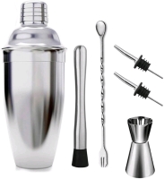 New 6pcs Cocktail Shaker Set Cocktail Making Kit / Stainless Steel Mixology Bartender Kit