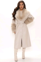New Size LG Women's FASHION NOVA Nights in Paris Coat (Taupe) | Retails Over $90!