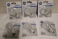 6 New GE Appliance 40W A15 Type Light Bulbs | Medium Base | 355 Lumens Brightness