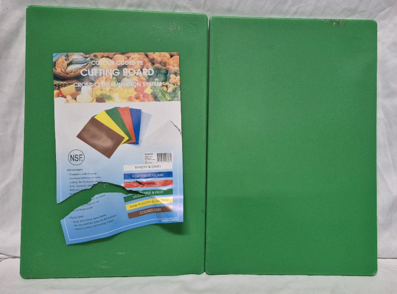 2 As New Cutting Boards Green 12 by 18"