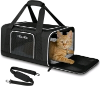 As New Petskd Pet Carrier 17x11x10.5" for Small Cats and Dogs, Soft Sided Carrier with Safety Lock Zippers, 5-Sided Breathable Mesh Retails for $78