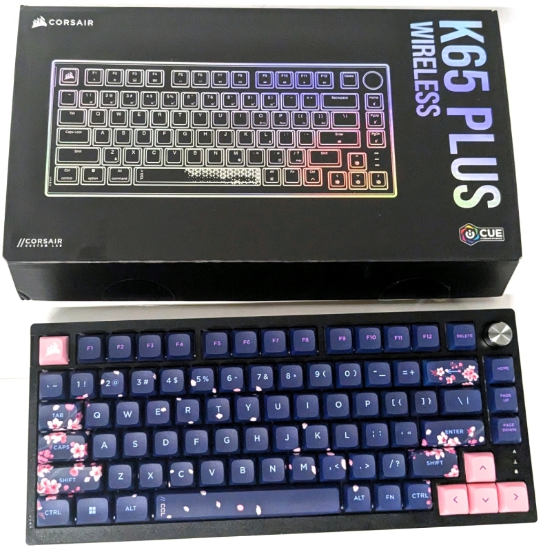 As-New in Box &bull; CORSAIR K65 Plus Wireless Custom Lan Edition Keyboard : Dark Cherry Blossom With MLX Red V2 Switches | Retails Over $190 CAD!