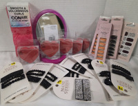 New | Beauty and Hair Lot | Inclides Self-Grip Rollers, Mirror, False Nails & More!