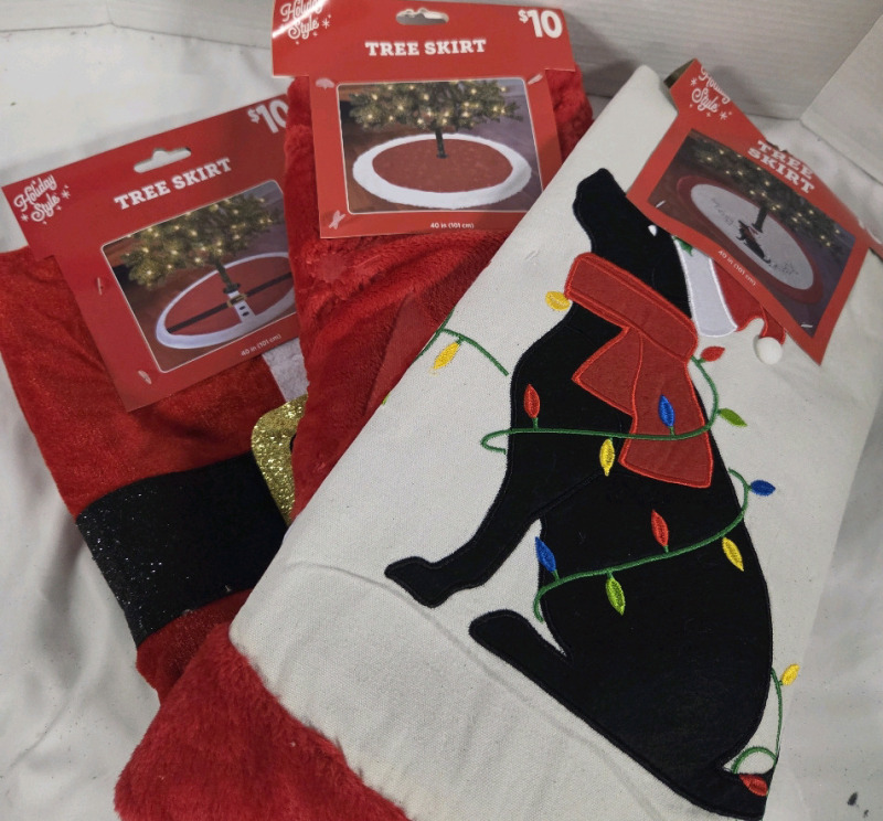 3 New | 38" Holiday Tree Skirts