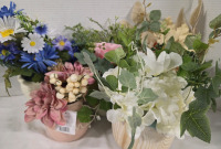 5 New | Gorgeous Variety Faux Flower Centerpieces | Largest Measures 11" x 6"