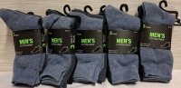 5 New Men's Cotton Crew Bundles | 3 Pack per Bundle | Shoe Size 6 to 12