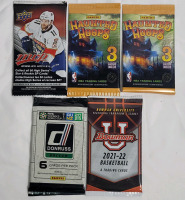 NHL Hockey , NBA Basketball & FIFA Soccer Trading Card Sealed Wax Packs . Upper Deck & Panini