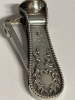 Sterling Cigar Cheroot Antique Cutter Hand Chased Detailed Fob Stamped Signed Monogrammed 2 Inch - 2