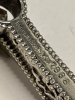 Sterling Cigar Cheroot Antique Cutter Hand Chased Detailed Fob Stamped Signed Monogrammed 2 Inch - 3