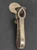 Sterling Cigar Cheroot Antique Cutter Hand Chased Detailed Fob Stamped Signed Monogrammed 2 Inch - 5