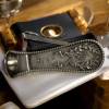Sterling Cigar Cheroot Antique Cutter Hand Chased Detailed Fob Stamped Signed Monogrammed 2 Inch - 7