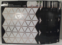 60+ New | MainStreet Wall Creations Peel & Stick Tile Decals in Golden Triangles | Measures 8" x 8" ea. | Retails $60