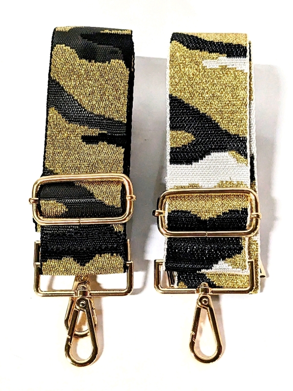 2 New High Quality Purse Straps: Metallic Animal Print