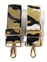 2 New High Quality Purse Straps: Metallic Animal Print