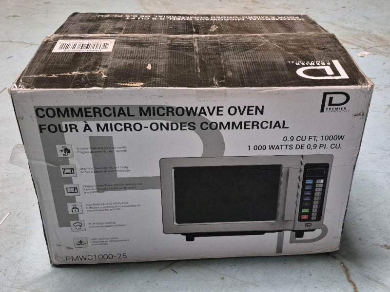 As New 0.9 CU. Ft. Premier Commercial Microwave Oven PMWC1000-25