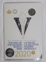2020 Canadian " The End of the Second World War " Coin Set w/Colored Toonie , Uncirculated