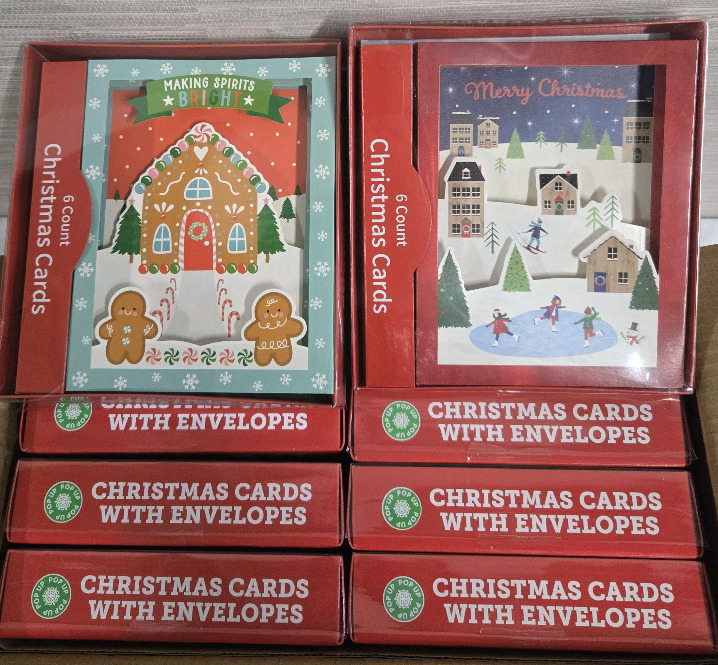 8 New Packs | Of 6 ( 48ct )Assorted Christmas Cards W/ Envelopes
