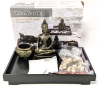 New Tabletop Zen Garden : Tray, Buddha Statue, Tealight Candle Holder, Sand, Stones, Rake, 2 Candles & 3 Incense Sticks - Tray 9" &times; 6" - 2