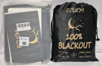 2 New Blackout Curtains, 118" x 57" Portable Travel Window Coverings Blackout Shades, 100% Room Darkening Black Shades for Baby Nursery Kids Bedroom Retail Value $60