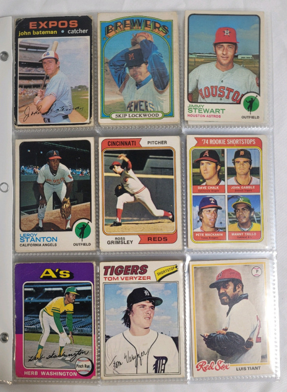 1971 - 1992 O Pee Chee MLB Baseball Trading Card Singles , 108 Trading Cards