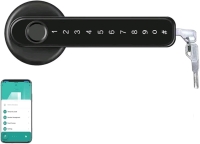 As New Tuya Smart Door Lock, Fingerprint Electronic Door Lock Password APP Mechanical Key Security Biometric Handle Lock Retails for $307