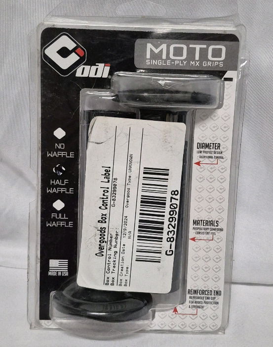 As New Moto Bicycle Single-Ply MX Handle Grips - Half Waffle H01RFB