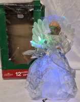 As New Kurt Adler CUL Fiber Optic LED Angel Christmas Treetop Figurine, 12" Retails for $66
