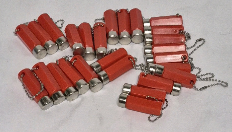 25 New Magnetic Keychains 2" Long