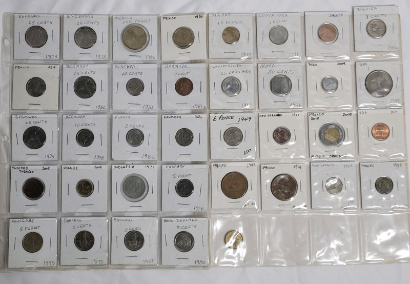 World Coin & Token Lot . Ukraine , Bahamas , France , Great Britain , Mexico , UAE , New Zealand plus more . 37 Coins