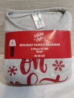New Medium (8/10) Boys Holiday Style Family Pajamas 2 Piece PJ Set