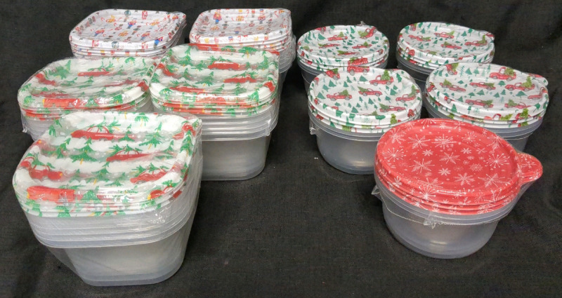10 New Packs Plastic Square 5 pack (1L) & Round 3 pack (800mL) Containers