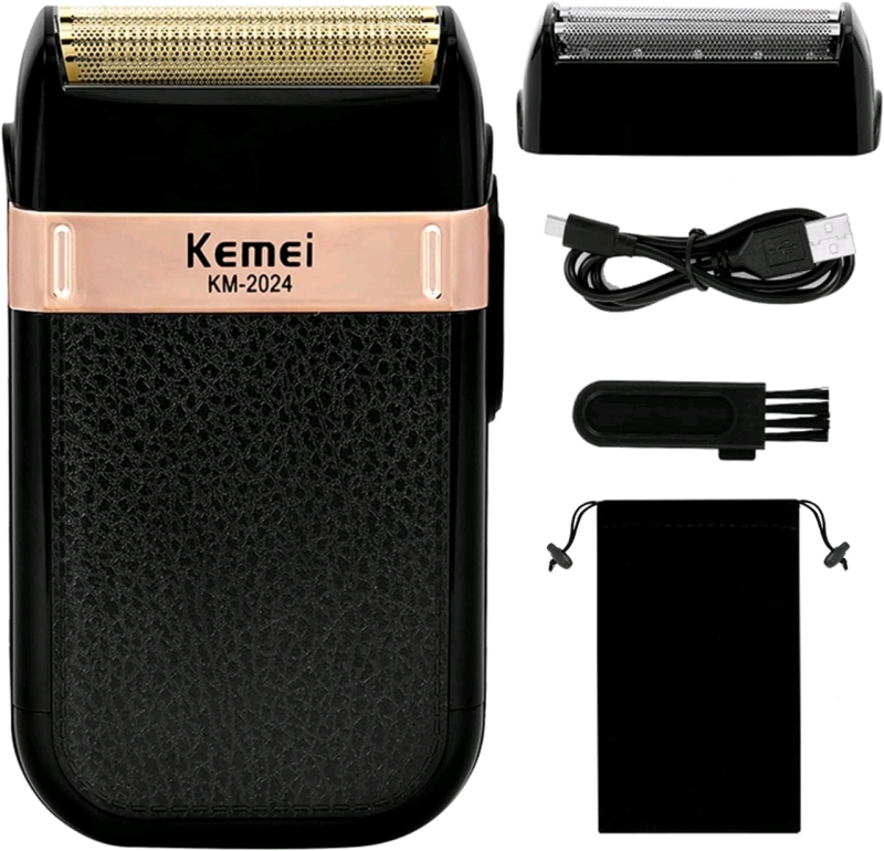 New KEMEI KM-2024 USB-C Rechargeable Razor - Classic Web Compound Razor