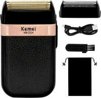 New KEMEI KM-2024 USB-C Rechargeable Razor - Classic Web Compound Razor