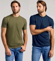 2 New Size XL Men's TRUE CLASSIC Crew Neck T-Shirts : Navy & Military Green | Retail Value Over $80!