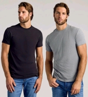 2 New Size XL Men's TRUE CLASSIC Crew Neck T-Shirts : Black & Heather Grey | Retail Value Over $80!
