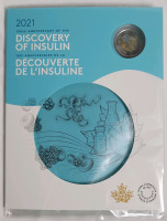 2021 Canadian 100th Annv. of the Discovery of Insulin Coin Set w/Colored Toonie .