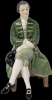 1959 Royal Doulton A GENTLEMAN FROM WILLIAMSBURG HN 2227, 6.25" Tall, No Chips or Cracks, Very Shallow Flaking to Glaze on Bottom of One Sole
