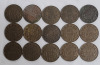 1920 - 1936 Canadian King George V One Cent Pennies . 1920 , 1921 , 1928 , 1929 , 1931 , 1932 &times;4 , 1933 &times;3 , 1934 , 1935 & 1936 . Fifteen (15) Coins