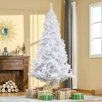 As New Homcom 7ft White Artificial Christmas Tree Retails for $79