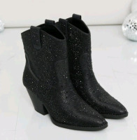 New | Size US5.5 Women's Ankle Cowbow Booties