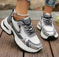 New | Size CN40 Women's Lace Up Chunky Sneakers