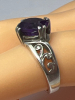 925 Sterling Amethyst Oval Ring - 2
